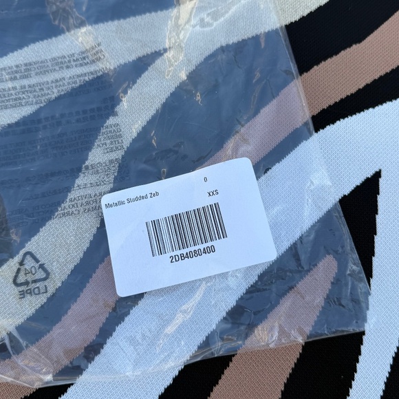 Metallic Studded Zebra Bell Sleeve Sweater Dress - Picture 8 of 8